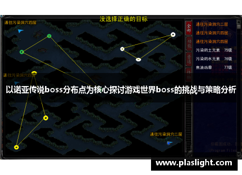以诺亚传说boss分布点为核心探讨游戏世界boss的挑战与策略分析